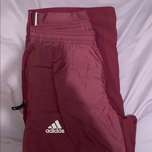Maroon Adidas Wind Pants